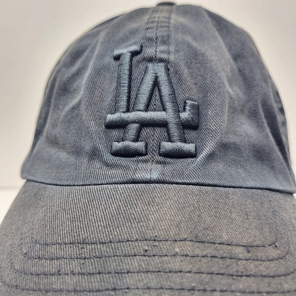Los Angeles Dodgers LA Hat 47 Brand Baseball Hat Cap Adjustable Black Unisex OSF - Picture 2 of 11